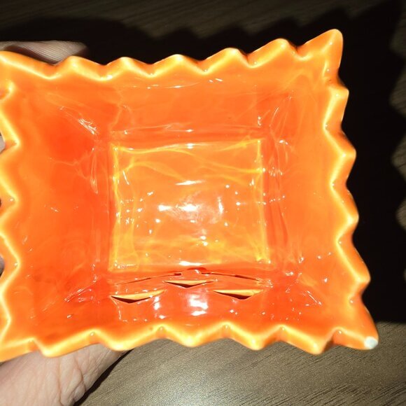 Cute Orange Ceramic Halloween tealight holder Pumpkin - Picture 5 of 5